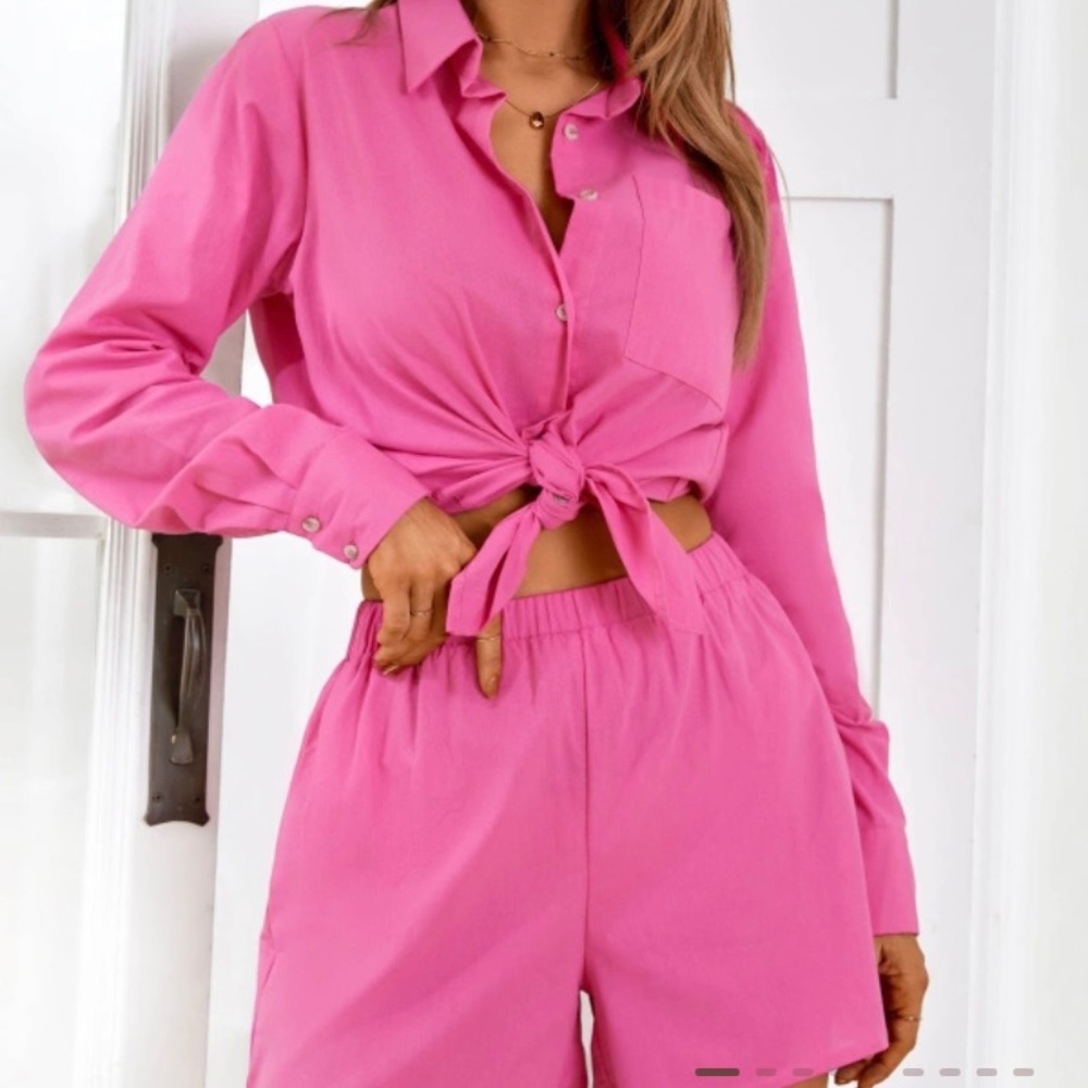 Button down and shorts set (XL)